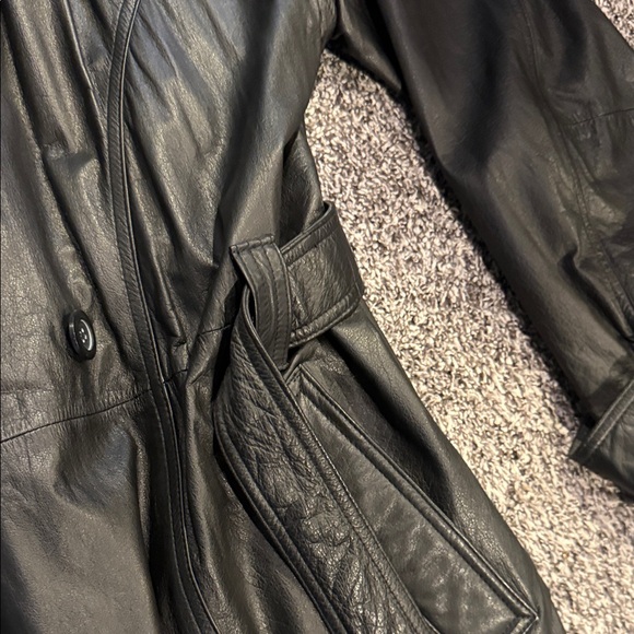 Wilsons Leather Men's Black Trench Coat 3M Thinsulate - Medium - Picture 7 of 16